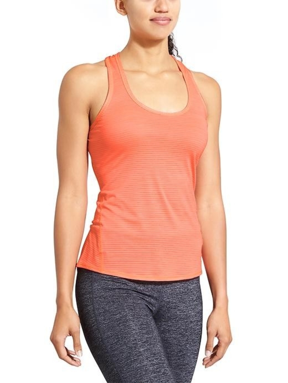 Athleta Coral Ribbed Racerback Tank